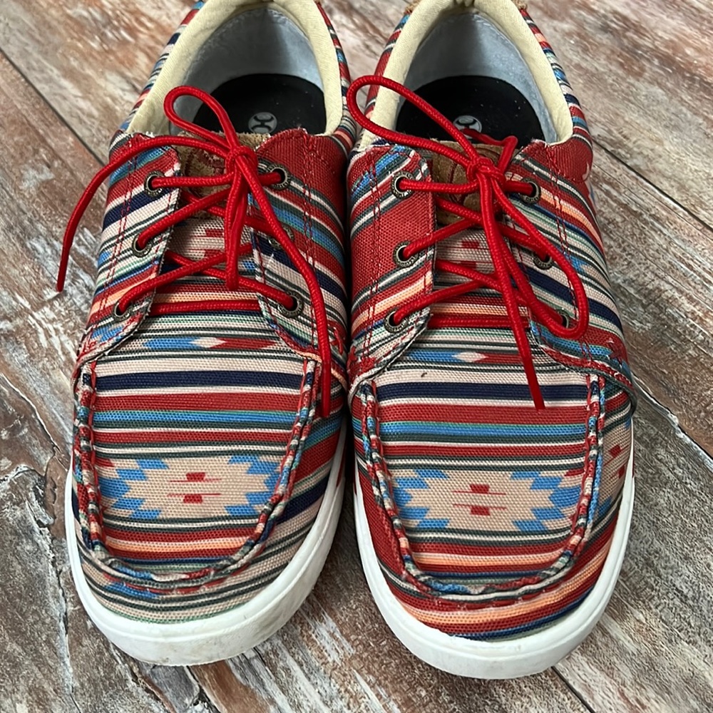 Twisted X Aztec Pattern Lace Up Sneaker Slip On Shoes